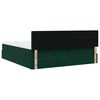vidaXL Cadre de lit ottoman avec matelas vert fonc&eacute; 200x200 cm velours