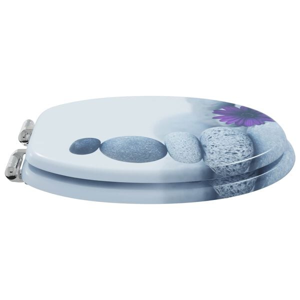 vidaXL Si&egrave;ge de toilette Gris 44 x 38 cm Panneau MDF