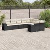 vidaXL Salon de jardin 9 pcs avec coussins noir r&eacute;sine tress&eacute;e