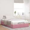 vidaXL Cadre de lit ottoman sans matelas rose 120x200 cm velours