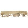 vidaXL Ensemble de canap&eacute;s d'ext&eacute;rieur 9 pcs Blanc et Beige