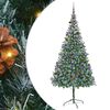 vidaXL Sapin de No&euml;l artificiel avec 300 LED Vert 210 cm PVC et Acier