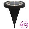 vidaXL Lampes solaires de sol et piquets de sol ext&eacute;rieur 12 pcs