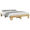 vidaXL Cadre de lit sans matelas 135x190 cm Bois massif Ch&ecirc;ne