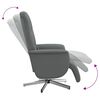 vidaXL Fauteuil inclinable de massage et repose-pieds gris foncé tissu