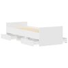 vidaXL Cadre de lit sans matelas blanc 75x190 cm