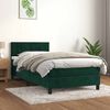 vidaXL Sommier &agrave; lattes de lit avec matelas Vert fonc&eacute; 90x200 cm