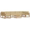 vidaXL Ensemble de canap&eacute;s d'ext&eacute;rieur 6 pcs Blanc et Beige