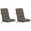 vidaXL Coussins de Chaise &agrave; Dossier Haut en 2 Pi&egrave;ces VIANEN 2 pcs Gris