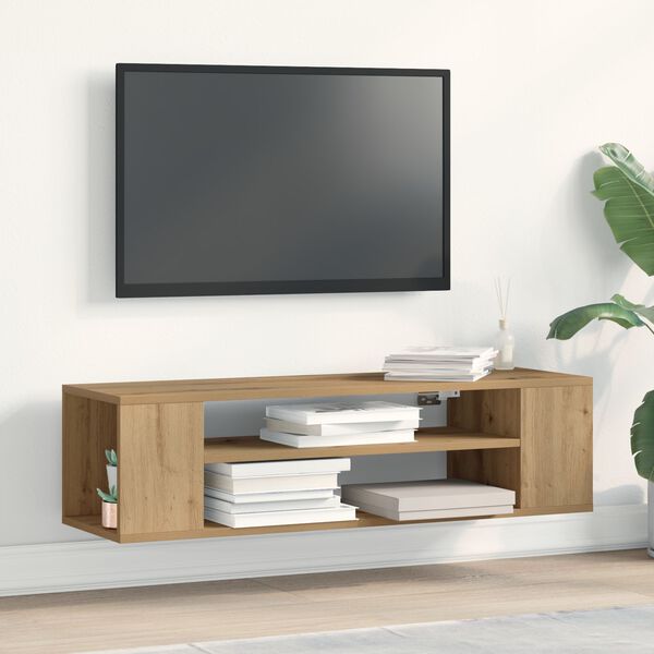 vidaXL Meuble TV artisian oak 100 x 30 x 26,5 cm Bois d'ing&eacute;nierie