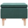 vidaXL Tabouret avec pieds en bois Vert foncé Tissu