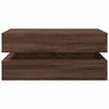 vidaXL Table basse avec lumières LED chêne marron 90x50x40 cm