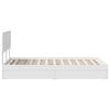 vidaXL Lit de Rangement Blanc 120 x 190 cm Bois d'ing&eacute;nierie