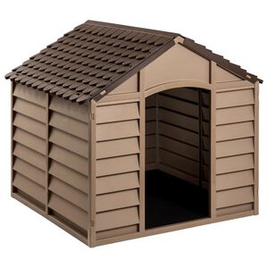 vidaXL Niche pour chien Marron 86x84x82 cm Polypropyl&egrave;ne