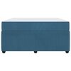 vidaXL Cadre de lit avec matelas Bleu 140 x 200 cm tissu