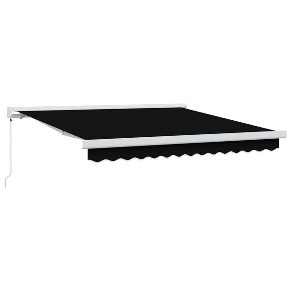 vidaXL Auvent R&eacute;tractable Noir 300 x 250 cm Tissu et M&eacute;tal