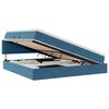 vidaXL Lit de Rangement Bleu fonc&eacute; 200 x 200 cm Velours