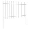 vidaXL Clôture de jardin Blanc 6,8 x 1,2 m Acier peint par poudre