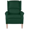 vidaXL Fauteuil de massage inclinable vert fonc&eacute; tissu