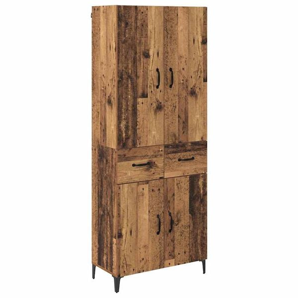 vidaXL Haut Armoire Bois Ancien 69,5 x 34 x 180 cm Bois d'ing&eacute;nierie