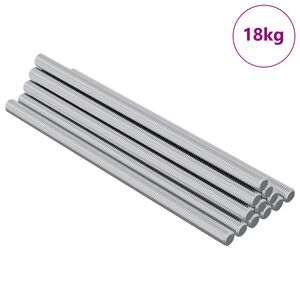 vidaXL Tige filet&eacute;e 900 pcs Argent&eacute; Acier