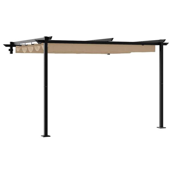 vidaXL Gazebo mural Taupe Acier