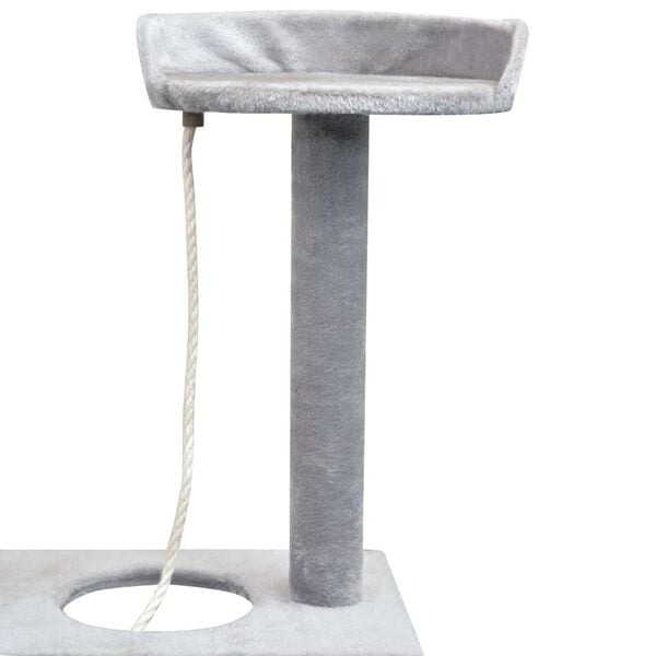 vidaXL Arbre à chat avec griffoirs en sisal 150 cm Gris