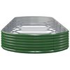 vidaXL Lit sur&eacute;lev&eacute; de jardin Acier galvanis&eacute; 450x140x36cm Vert