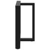 vidaXL Pieds de table &agrave; manger en T, 2 pi&egrave;ces, noir, 100 x 35 x (72-73) cm, acier