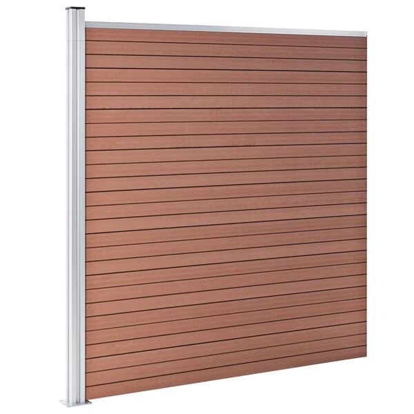 vidaXL Cl&ocirc;ture de jardin WPC 175x186 cm Marron