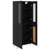 vidaXL Haut Armoire Ch&ecirc;ne noir 69,5 x 34 x 90 cm Bois d'ing&eacute;nierie