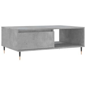 vidaXL Table basse gris b&eacute;ton 90x60x35 cm bois d'ing&eacute;nierie