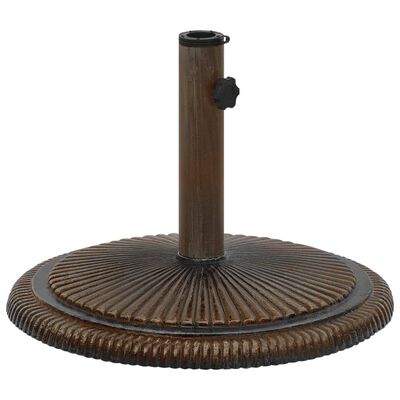 vidaXL Socle de parasol Bronze 45x45x30 cm Fonte
