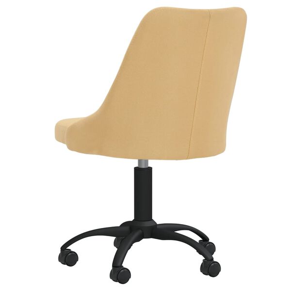 vidaXL Chaise pivotante de salle &agrave; manger Jaune Tissu