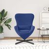 vidaXL Fauteuil &oelig;uf Bleu police 63 x 73 x 90 cm Velours