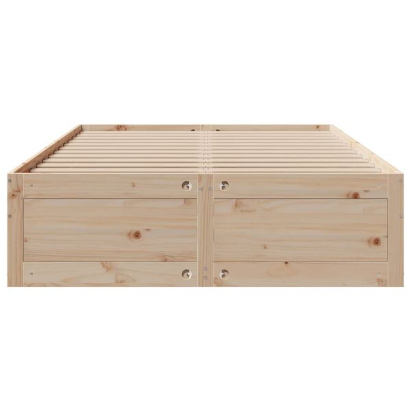 vidaXL Cadre de lit sans matelas avec tiroirs 160x200 cm bois de pin