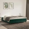 vidaXL Sommier à lattes de lit et matelas Vert foncé 180x200cm Velours