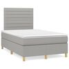 vidaXL Sommier &agrave; lattes de lit et matelas gris clair 120x190 cm tissu