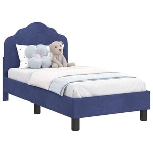 vidaXL Cadre de lit pour tout-petit avec t&ecirc;te de lit Bleu police