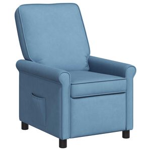 vidaXL Fauteuil inclinable Bleu 69 x 95 x 101 cm Tissu