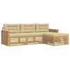 vidaXL Ensemble de canap&eacute;s d'ext&eacute;rieur 4 pc Blanc et Beige