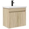 vidaXL Meuble de salle de bain avec robinet Ch&ecirc;ne Sonoma