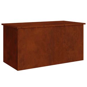 vidaXL Bo&icirc;te de Rangement Ext&eacute;rieure Rouill&eacute; 100 x 50,5 x 50 cm Acier