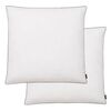 vidaXL Oreiller lot de 2 Remplissage de duvet 80 x 80 cm Blanc