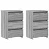 vidaXL Tables de chevet 2 pcs Sonoma gris 40x35x62,5cm Bois ing&eacute;nierie