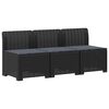 vidaXL Canap&eacute; de jardin 3 places avec coussins look rattan 3 place PP