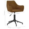 vidaXL Chaises pivotantes &agrave; manger lot de 4 marron velours