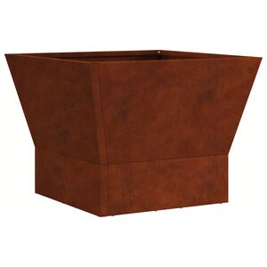 vidaXL Brasero Rouill&eacute; 40 x 40 x 35 cm Acier patin&eacute;