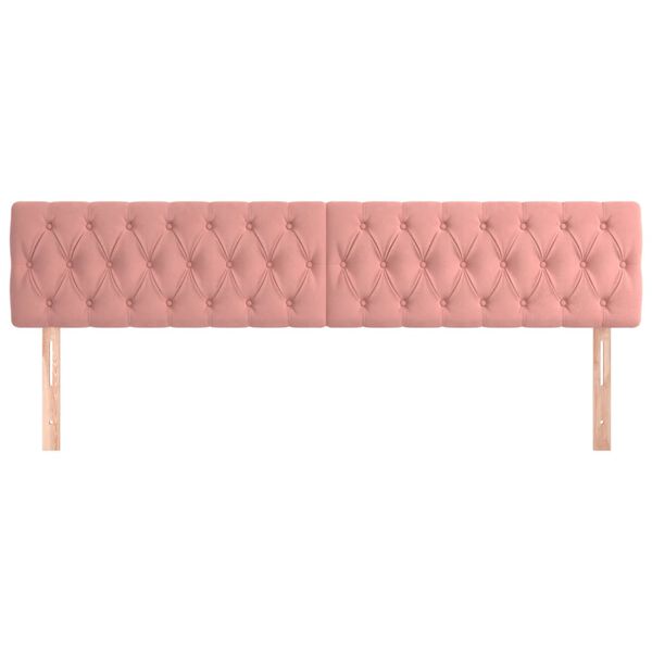 vidaXL T&ecirc;tes de lit Rose 200x7x78/88 cm Velours