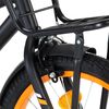 vidaXL V&eacute;lo d'enfant avec porte-bagages avant 18 pouces Noir et orange